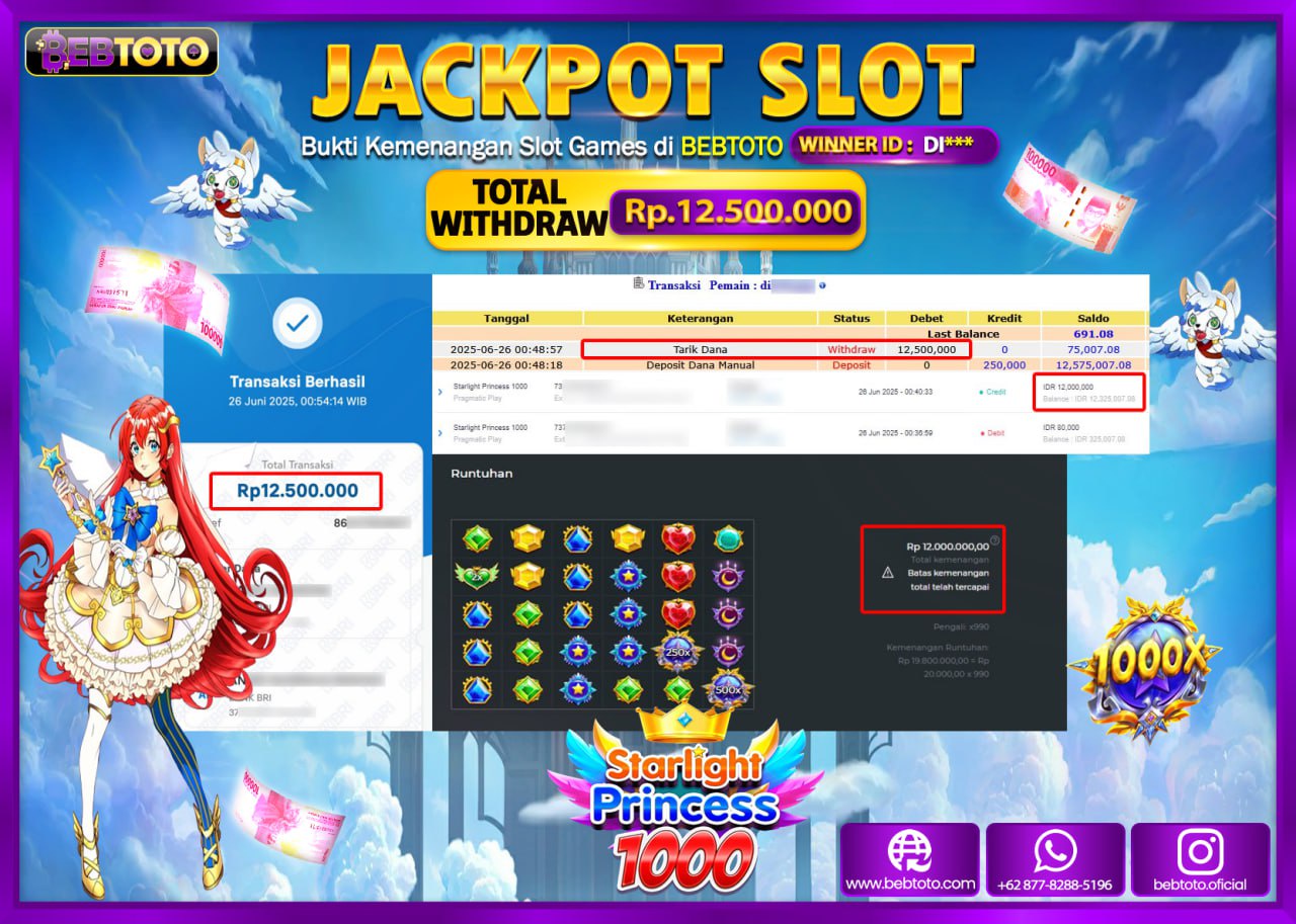 Jackpot Starlight Princess 1000 Lunas