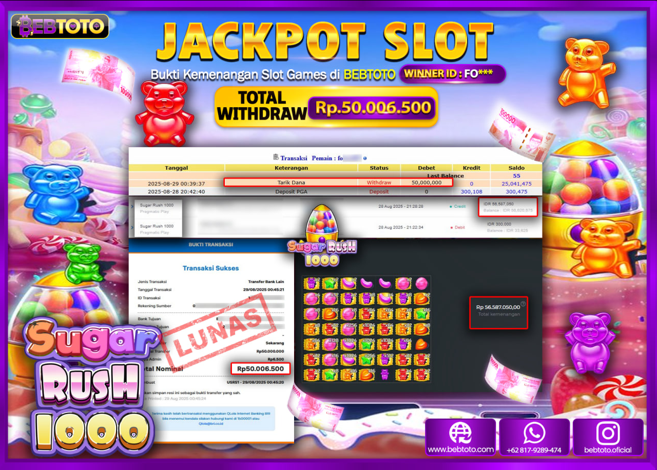 BEBTOTO Jackpot Sugar Rush 1000