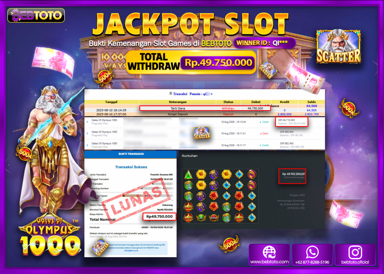 BEBTOTO Jackpot Zeus 1000