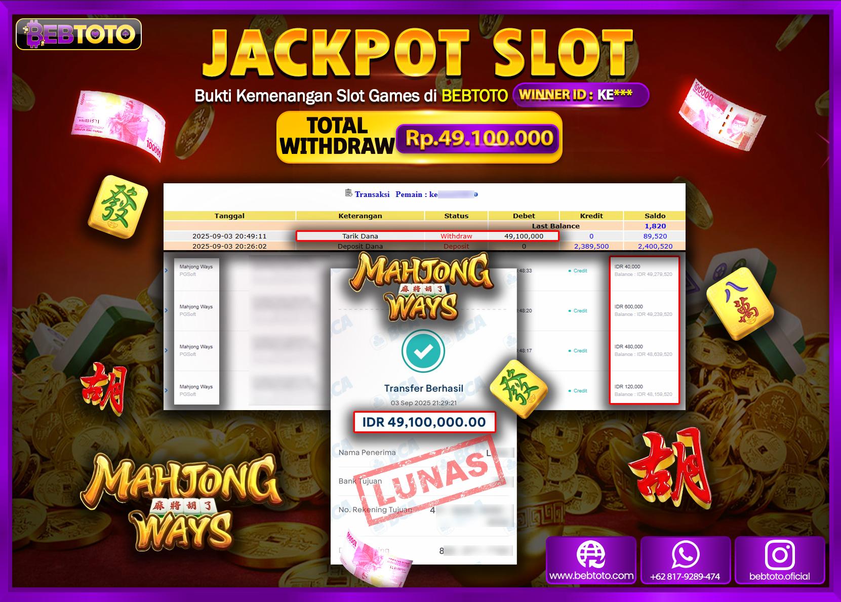 BEBTOTO Jackpot Mahjong Ways