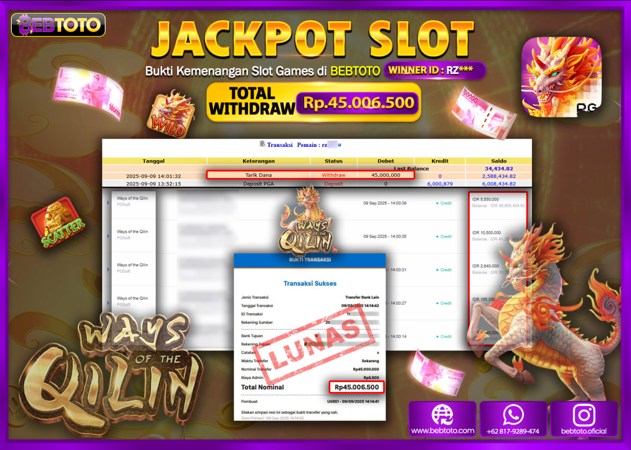 BEBTOTO Jackpot Ways of The Qilin